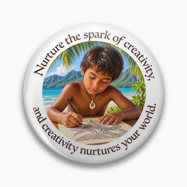 Item preview, Polynesian Creativity Proverb - Nurture the spark of creativity | Pacific Art designed and sold by ShakaLife.org.