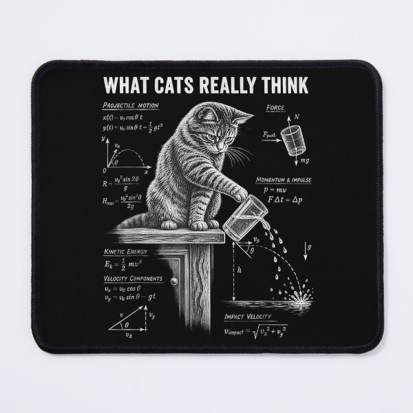 Item preview, What Cats Really Think Funny Physics Cat designed and sold by TadeoNivar.
