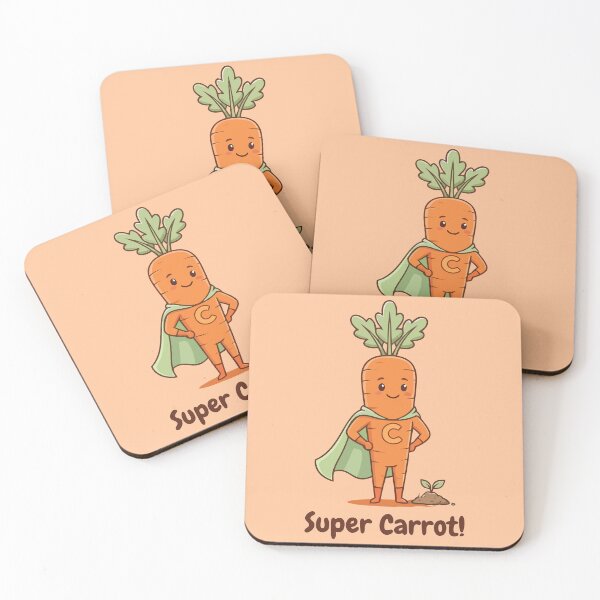 Item preview, Super Carrot Hero Cute Vegetable Superhero Mascot designed and sold by Amir Faysal.