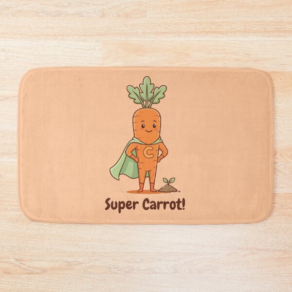 Item preview, Super Carrot Hero Cute Vegetable Superhero Mascot designed and sold by Amir Faysal.