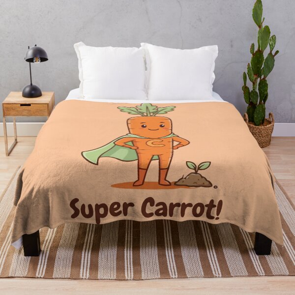 Item preview, Super Carrot Hero Cute Vegetable Superhero Mascot designed and sold by Amir Faysal.