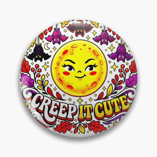 Artikelvorschau, Creep It Cute Sassy Moon Halloween | Cute Retro Moon Bats Autumn entworfen und verkauft von Thegoldenline.