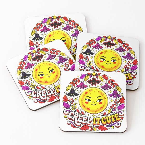 Item preview, Creep It Cute Sassy Moon Halloween | Cute Retro Moon Bats Autumn designed and sold by Thegoldenline.