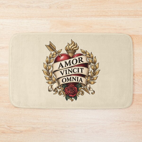 Item preview, Amor Vincit Omnia Vintage Heart Latin Love Design designed and sold by MetaModel Editions.