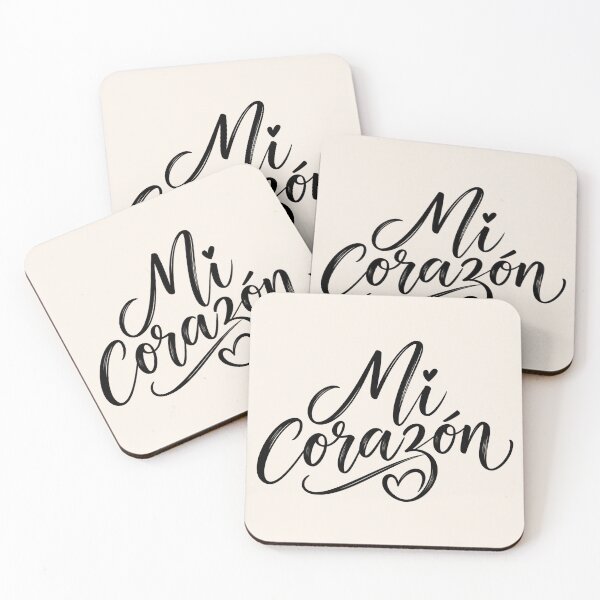 Item preview, Mi Corazón Spanish Love Romantic Script Design designed and sold by MetaModel Editions.