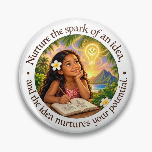 Item preview, Polynesian Creativity Proverb - Nurture the spark of an idea | Pacific Art designed and sold by ShakaLife.org.