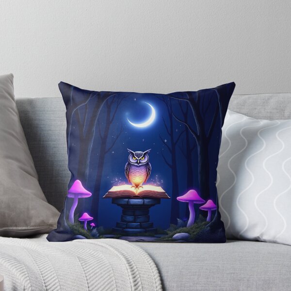 Item preview, Owl on Book in Enchanted Forest – Witchy Magic Purple RBA-2026-0107-B designed and sold by IdeaSmith.