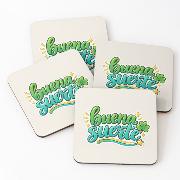 Item preview, Buena Suerte Lucky Clover Español Quote Design designed and sold by MetaModel Editions.