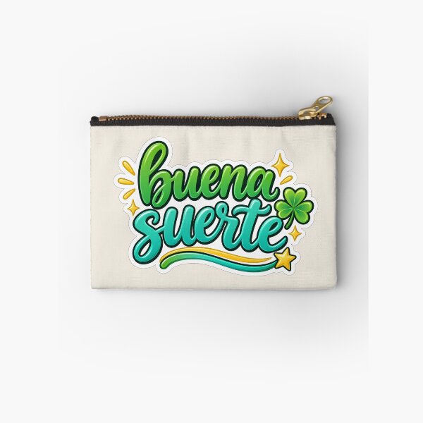 Item preview, Buena Suerte Lucky Clover Spanish Quote Design designed and sold by MetaModel Editions.
