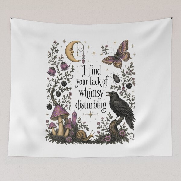 Item preview, Lack of Whimsy Gothic Crow and Mushrooms designed and sold by NoeValdric.