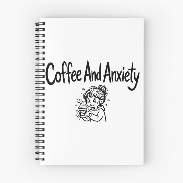 Item preview, Coffee And Anxiety Funny Coffee Lover Anxiety Club designed and sold by GenZPopStudio.
