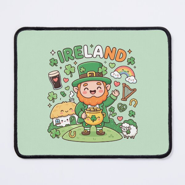 Item preview, Cute Ireland Kawaii Doodles designed and sold by Amir Faysal.
