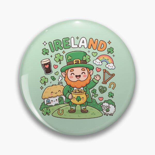 Item preview, Cute Ireland Kawaii Doodles designed and sold by Amir Faysal.