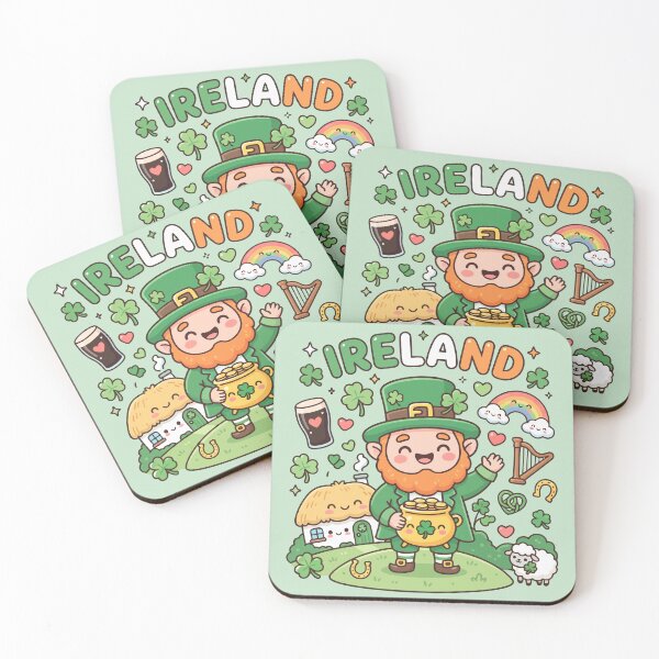 Item preview, Cute Ireland Kawaii Doodles designed and sold by Amir Faysal.