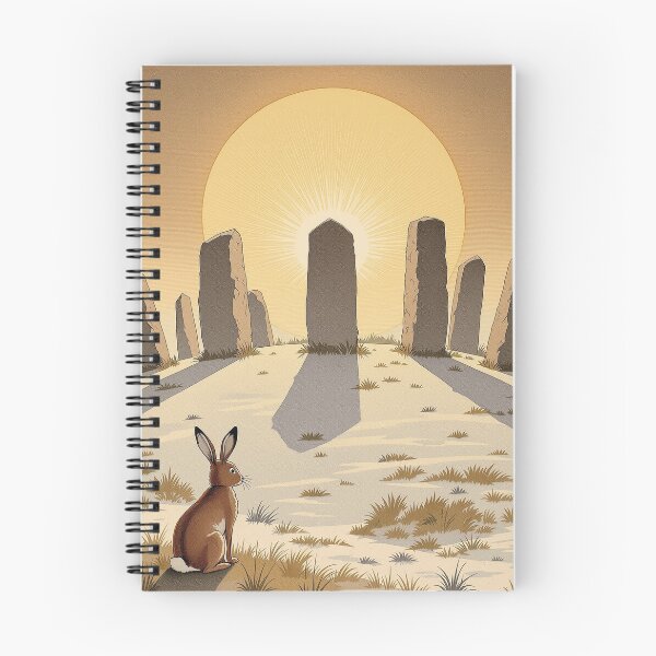 Item preview, Sunrise over the Standing Stones, Vintage Sun Print designed and sold by GildedFolio.