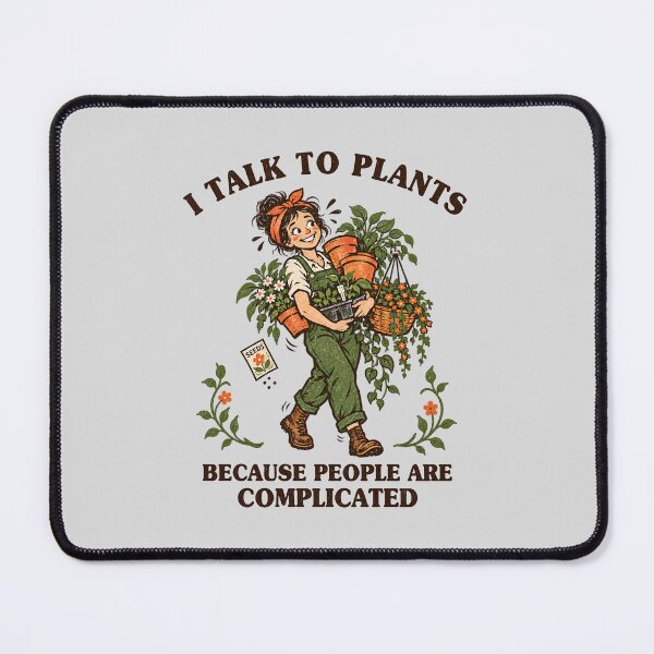 Item preview, Funny Retro Gardener Girl – I Talk to Plants Gardening Humor Design designed and sold by Chonkz.