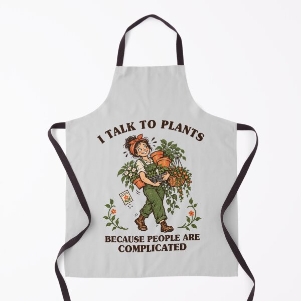 Item preview, Funny Retro Gardener Girl – I Talk to Plants Gardening Humor Design designed and sold by Chonkz.