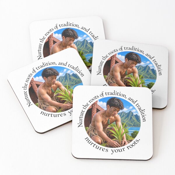 Item preview, Polynesian Heritage Proverb - Nurture the roots of tradition | Pacific Art designed and sold by ShakaLife.org.