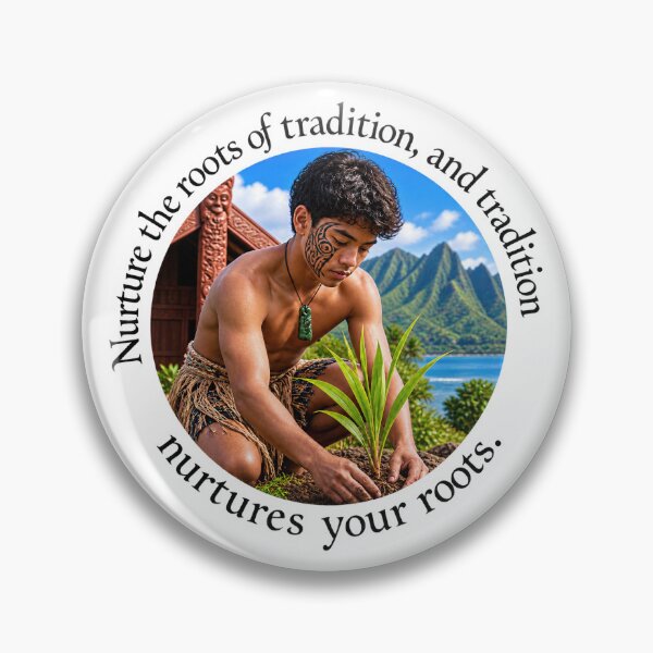 Item preview, Polynesian Heritage Proverb - Nurture the roots of tradition | Pacific Art designed and sold by ShakaLife.org.