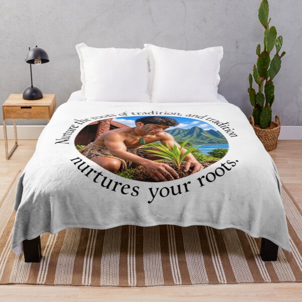 Item preview, Polynesian Heritage Proverb - Nurture the roots of tradition | Pacific Art designed and sold by ShakaLife.org.