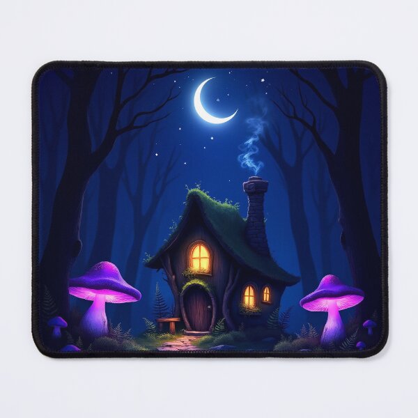 Item preview, Witch Cottage in Enchanted Forest – Witchy Magic Purple RBA-2026-0102-B designed and sold by IdeaSmith.