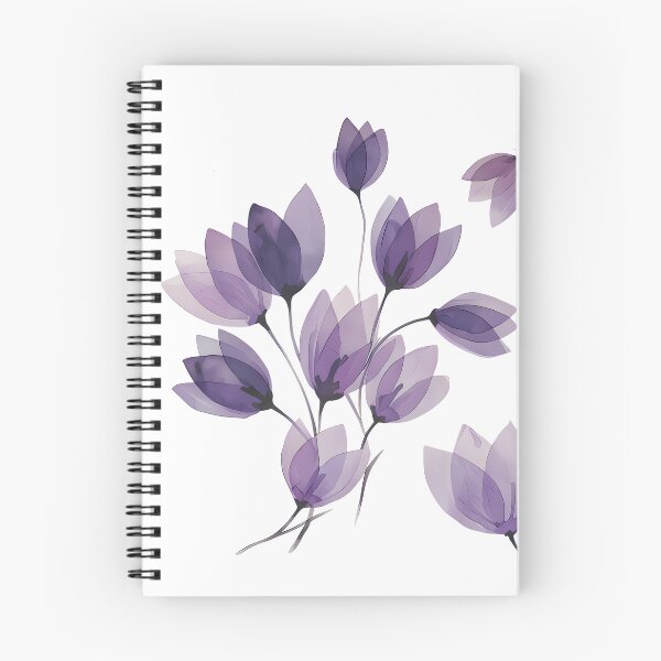 Item preview, watercolor style violet flowers designed and sold by SuperMama1973.