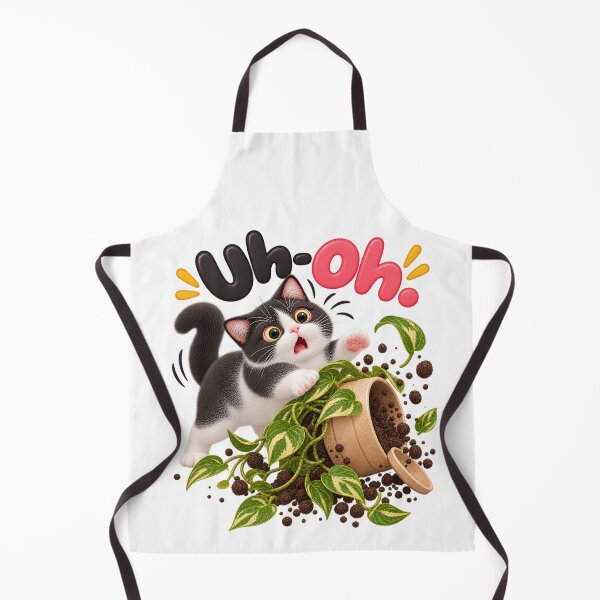 Item preview, Uh-Oh Funny Tuxedo Cat Broken Plant - Boki's Day designed and sold by BOKI DAY.