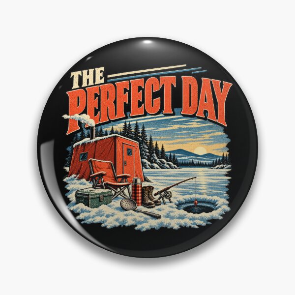 Item preview, The Perfect Day Ice Fishing Vintage Winter Fishing Design designed and sold by DopeyRobot.