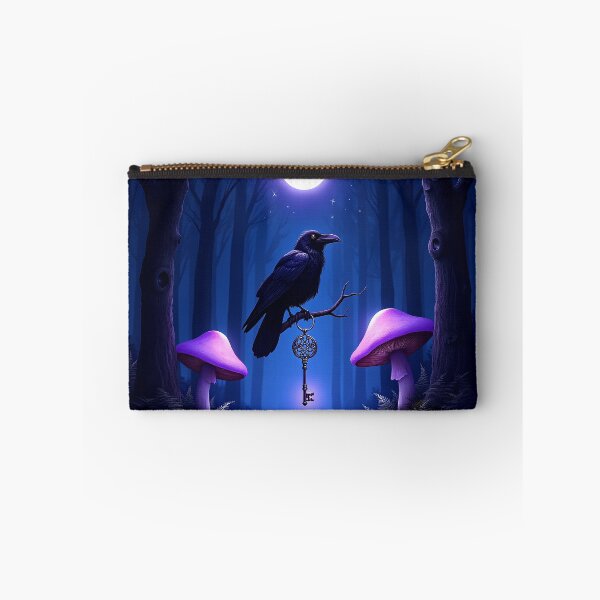 Item preview, Raven with Key in Enchanted Forest – Witchy Magic Purple RBA-2026-0108-B designed and sold by IdeaSmith.