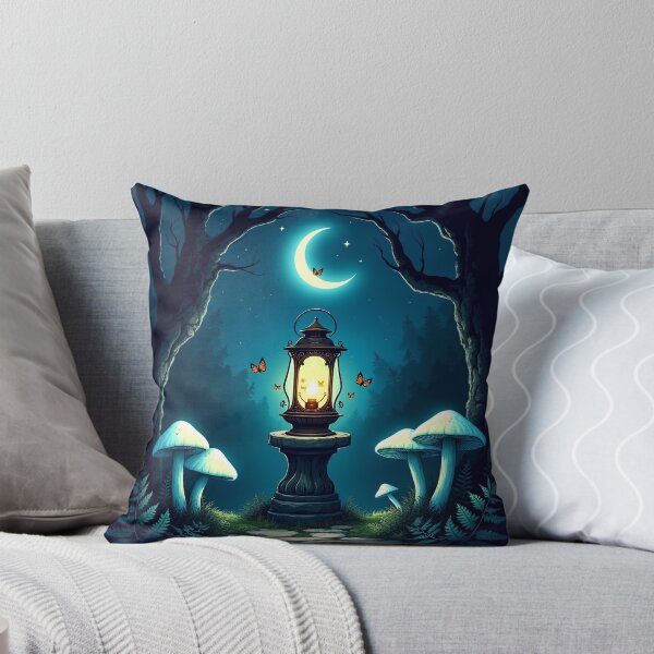 Item preview, Old Lantern in Enchanted Forest – Witchy Magic Blue RBA-2026-0154-B designed and sold by IdeaSmith.
