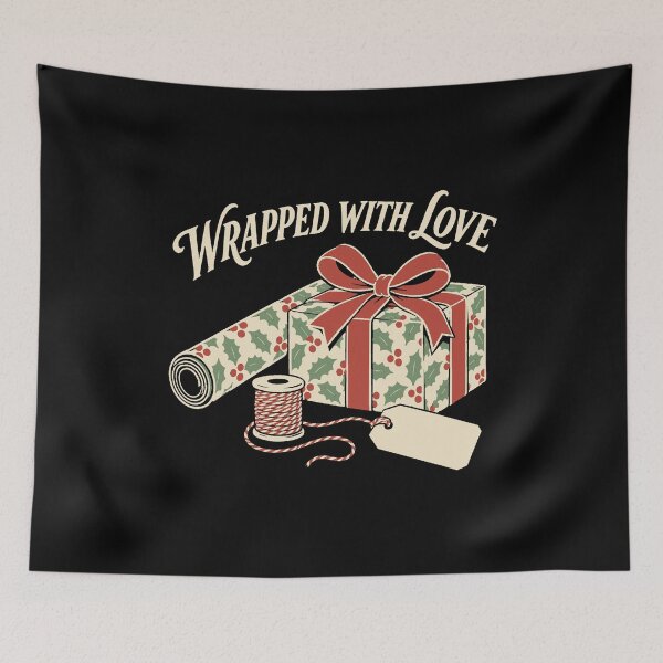 Item preview, Cozy Christmas Gift Wrapping Wrapped With Love designed and sold by AMICO77.