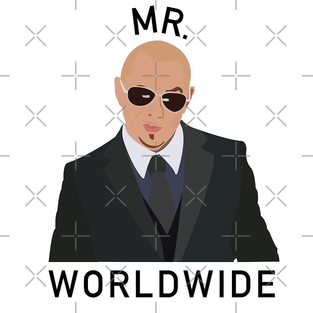 T-shirt Pitbull Mr. Worldwide – Débardeur Décontracté Unisexe, Coton Qualité, Coupe Classique Pour L’été