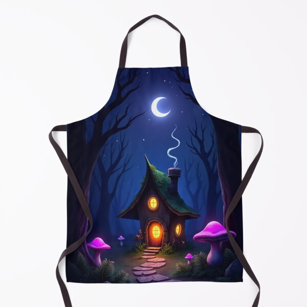 Item preview, Witch Cottage in Dark Enchanted Forest – Fantasy Moon Purple RBA-2026-0102-A designed and sold by IdeaSmith.