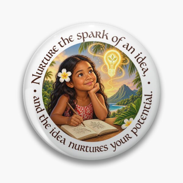 Item preview, Polynesian Creativity Proverb - Nurture the spark of an idea | Pacific Art designed and sold by ShakaLife.org.