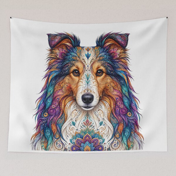 Item preview, Intricate Shetland Sheepdog designed and sold by PaintedbyCarol.