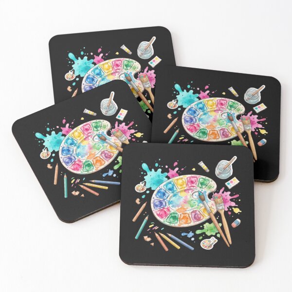 Item preview, Watercolor Paint Palette And Art Supplies Design designed and sold by bvdesignart.
