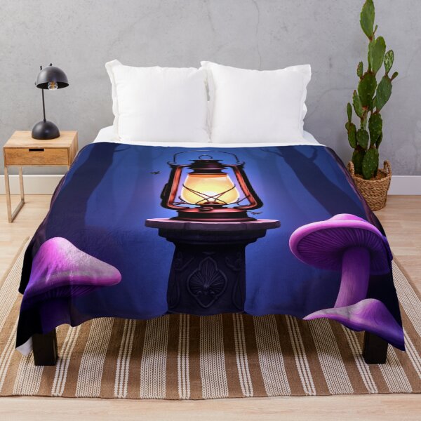 Item preview, Old Lantern in Dark Enchanted Forest – Fantasy Moon Purple RBA-2026-0104-A designed and sold by IdeaSmith.