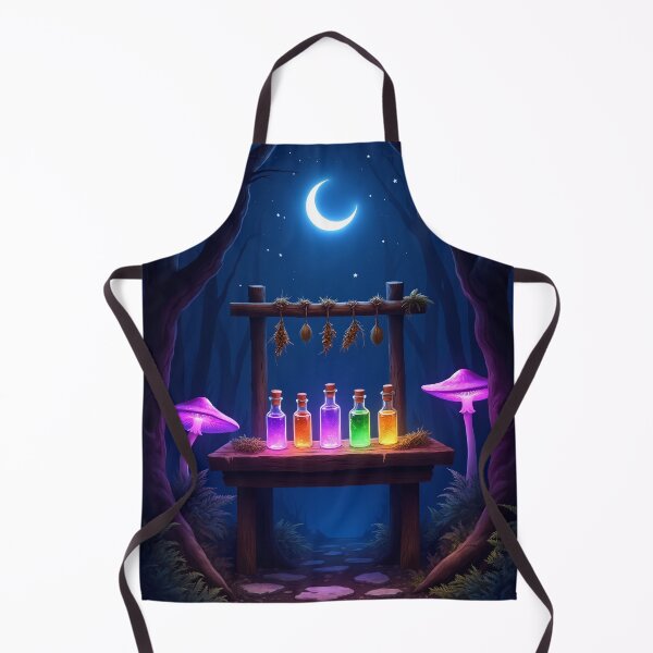 Item preview, Potion Bottles in Dark Enchanted Forest – Fantasy Moon Purple RBA-2026-0105-A designed and sold by IdeaSmith.