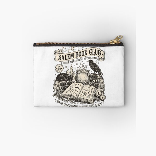 Item preview, Salem Book Club Vintage Cauldron Crow Spooky Reading Art designed and sold by ParkerDuerson.