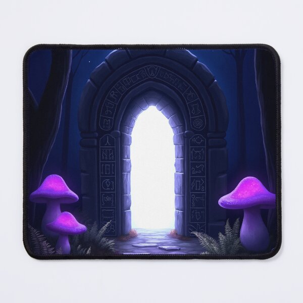 Item preview, Rune Gate in Dark Enchanted Forest – Fantasy Moon Purple RBA-2026-0106-A designed and sold by IdeaSmith.