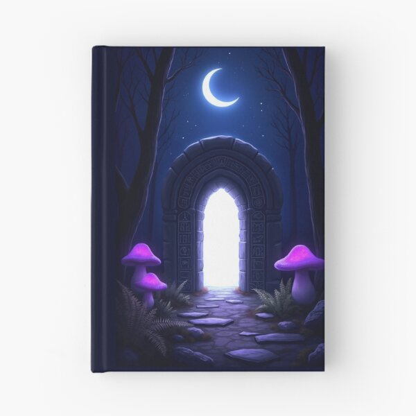 Item preview, Rune Gate in Dark Enchanted Forest – Fantasy Moon Purple RBA-2026-0106-A designed and sold by IdeaSmith.
