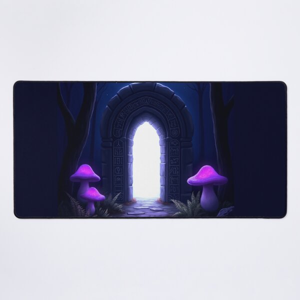 Item preview, Rune Gate in Dark Enchanted Forest – Fantasy Moon Purple RBA-2026-0106-A designed and sold by IdeaSmith.