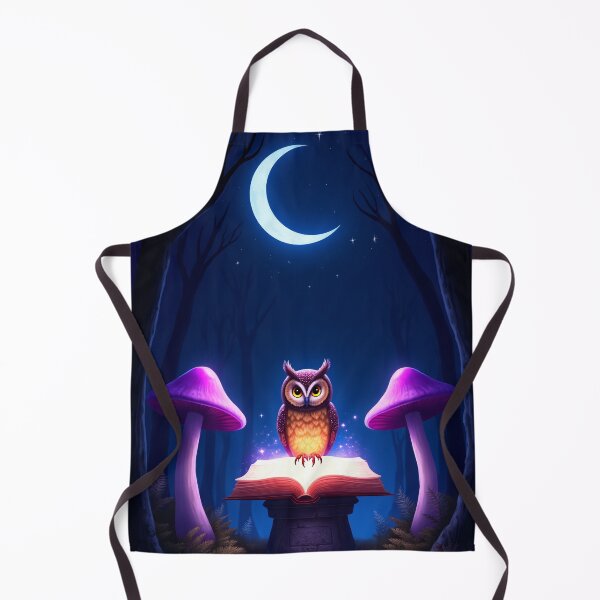 Item preview, Owl on Book in Dark Enchanted Forest – Fantasy Moon Purple RBA-2026-0107-A designed and sold by IdeaSmith.