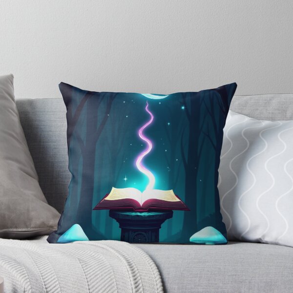 Item preview, Spellbook in Dark Enchanted Forest – Fantasy Moon Blue RBA-2026-0151-A designed and sold by IdeaSmith.