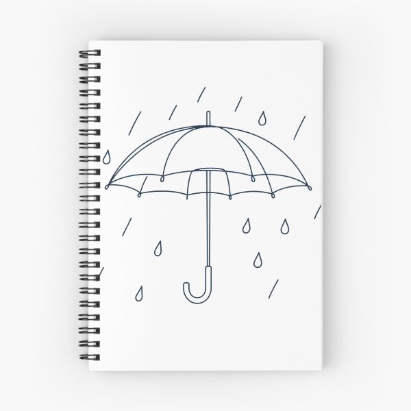 Item preview, Minimalist Umbrella Rain Line Art Design designed and sold by KRStyleClub.