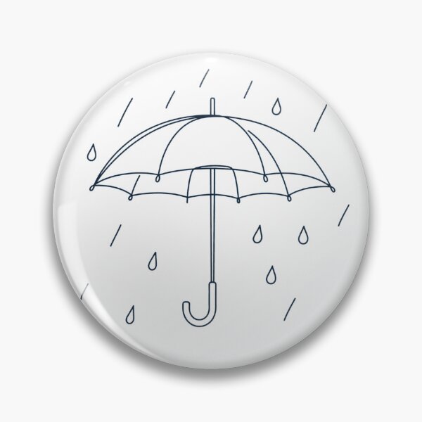 Item preview, Minimalist Umbrella Rain Line Art Design designed and sold by KRStyleClub.