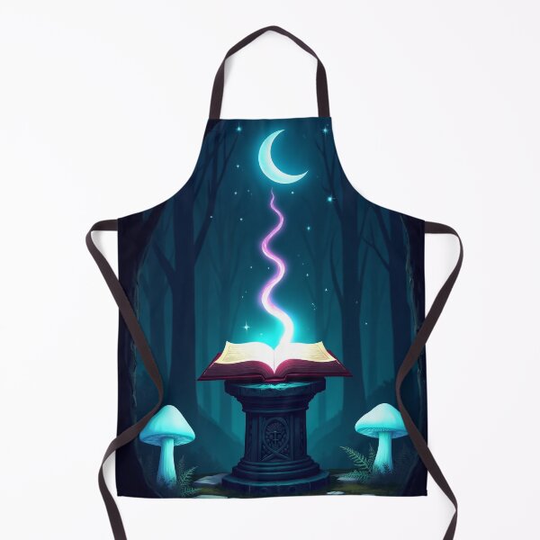 Item preview, Spellbook in Dark Enchanted Forest – Fantasy Moon Blue RBA-2026-0151-A designed and sold by IdeaSmith.