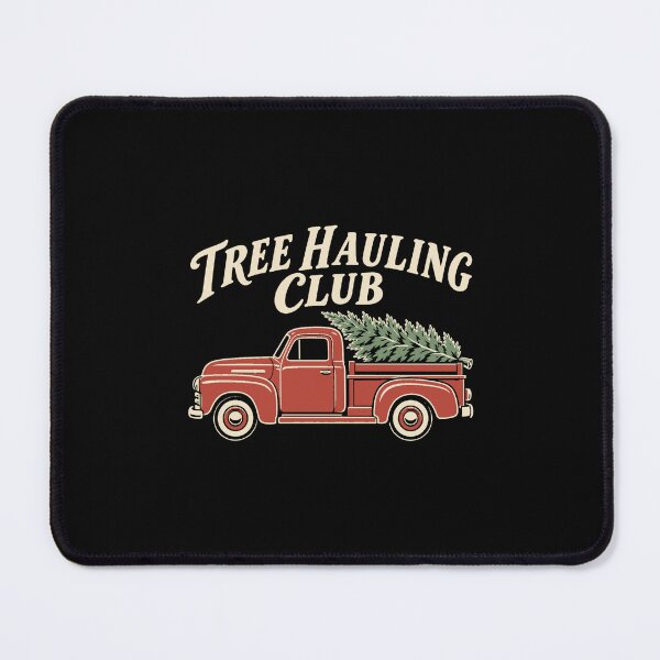 Item preview, Cozy Christmas Tree Hauling Club Retro Red Pickup designed and sold by AMICO77.