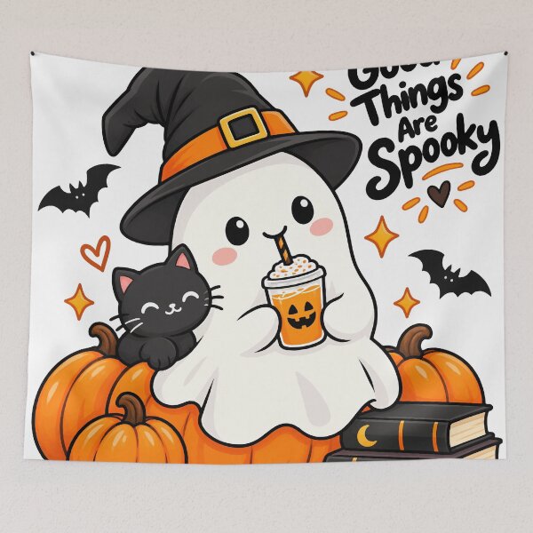 Item preview, Good Things Are Spooky Halloween Ghost designed and sold by Charul2dartist.