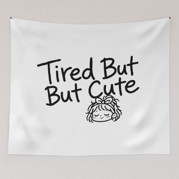 Item preview, Tired But Cute Funny Sleepy Girl Coquette Bow designed and sold by GenZPopStudio.
